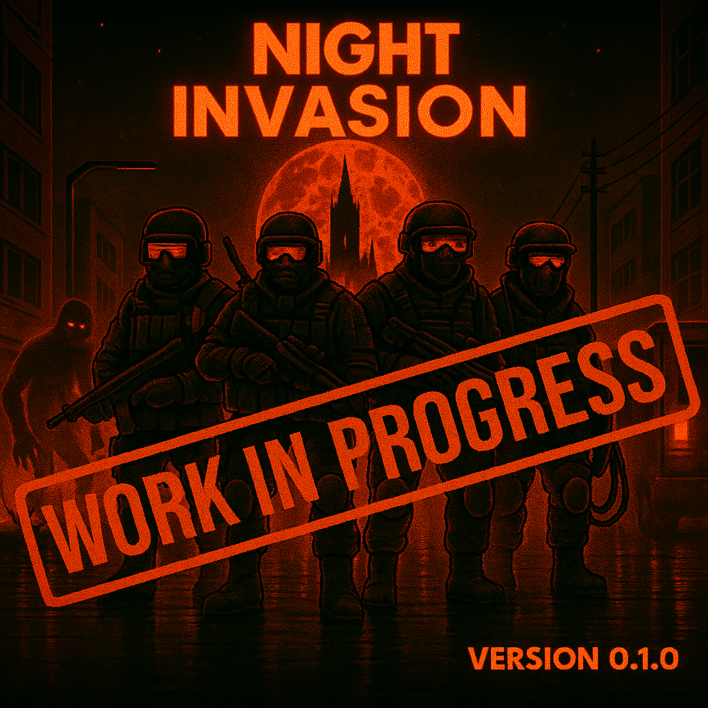 Night Invasion original, jeu de tir coopératif 2D vu du dessus